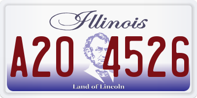 IL license plate A204526