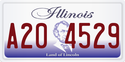 IL license plate A204529