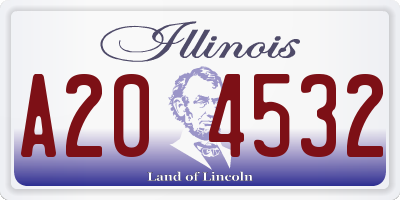 IL license plate A204532