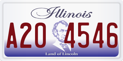 IL license plate A204546