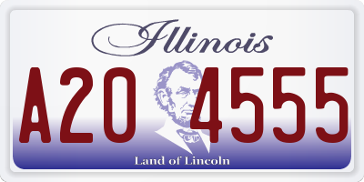 IL license plate A204555