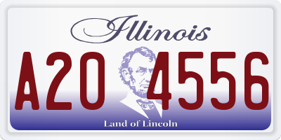 IL license plate A204556