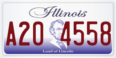 IL license plate A204558