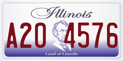 IL license plate A204576