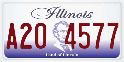 IL license plate A204577