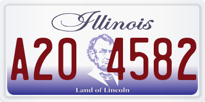 IL license plate A204582