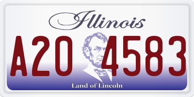 IL license plate A204583
