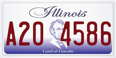 IL license plate A204586