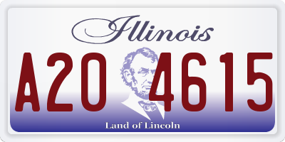 IL license plate A204615