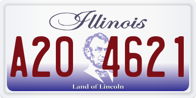 IL license plate A204621