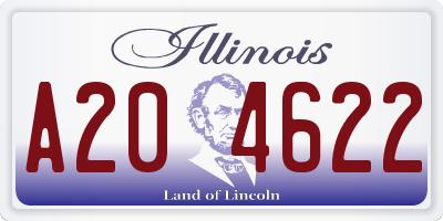 IL license plate A204622