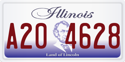 IL license plate A204628