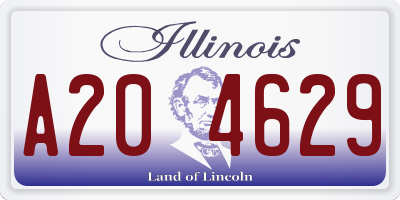 IL license plate A204629