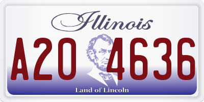 IL license plate A204636