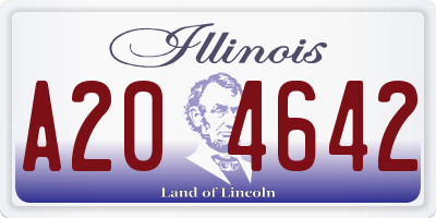 IL license plate A204642
