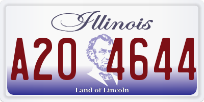 IL license plate A204644