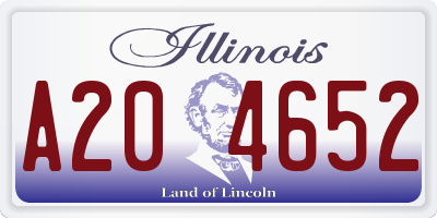 IL license plate A204652
