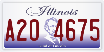 IL license plate A204675