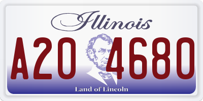 IL license plate A204680