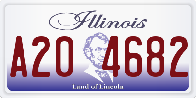 IL license plate A204682