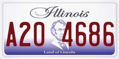 IL license plate A204686