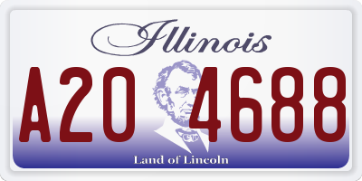 IL license plate A204688