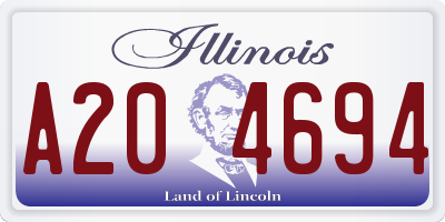 IL license plate A204694