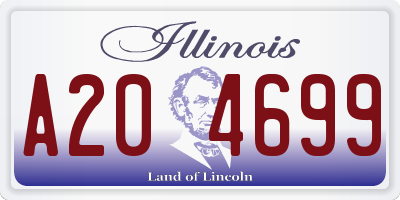 IL license plate A204699