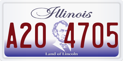 IL license plate A204705