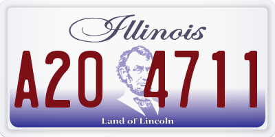 IL license plate A204711