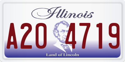 IL license plate A204719