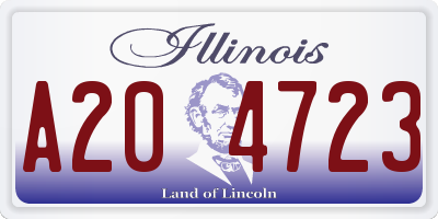 IL license plate A204723