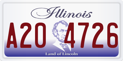 IL license plate A204726