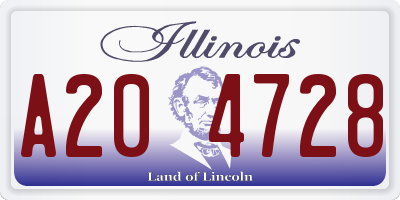 IL license plate A204728