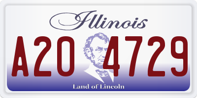 IL license plate A204729