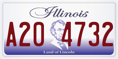 IL license plate A204732