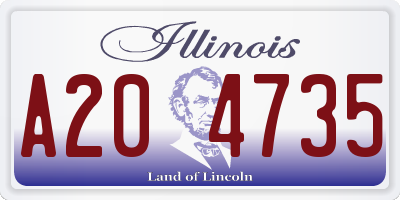 IL license plate A204735
