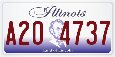 IL license plate A204737