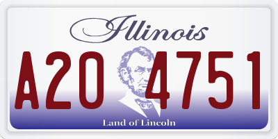 IL license plate A204751