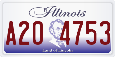 IL license plate A204753