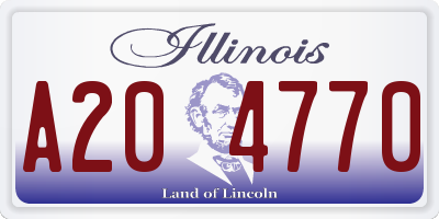 IL license plate A204770