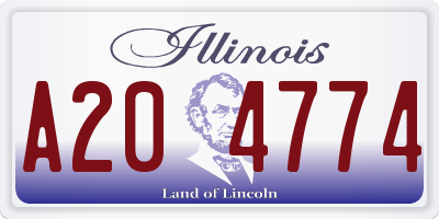 IL license plate A204774