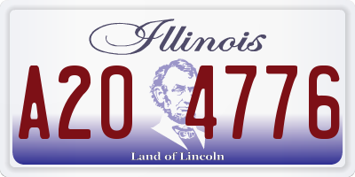 IL license plate A204776