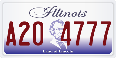 IL license plate A204777