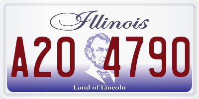 IL license plate A204790