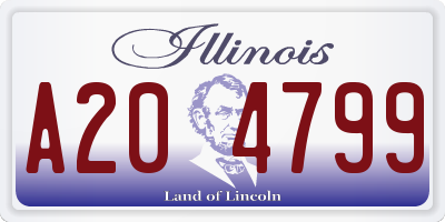 IL license plate A204799