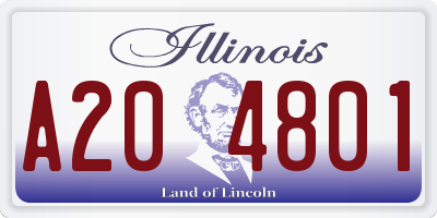IL license plate A204801