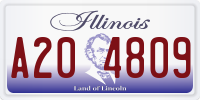 IL license plate A204809