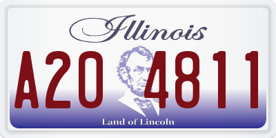 IL license plate A204811