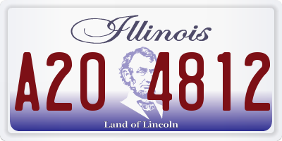 IL license plate A204812